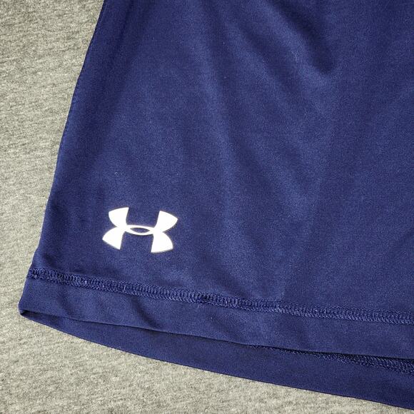 2 Pair Under Armour Shorts sz XL Men Loose Fit Blue White Freedom Spellout 9-10" - Picture 12 of 12
